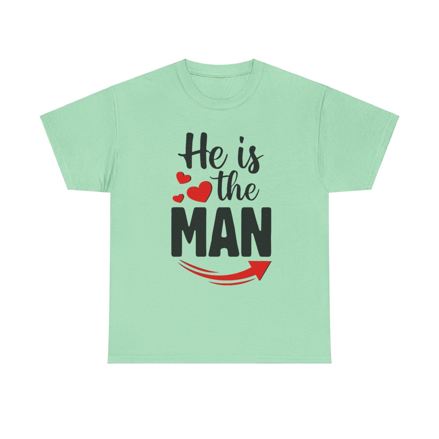 HE IS THE MAN/BUT SHE IS THE BOSS Couples Tshirt 1