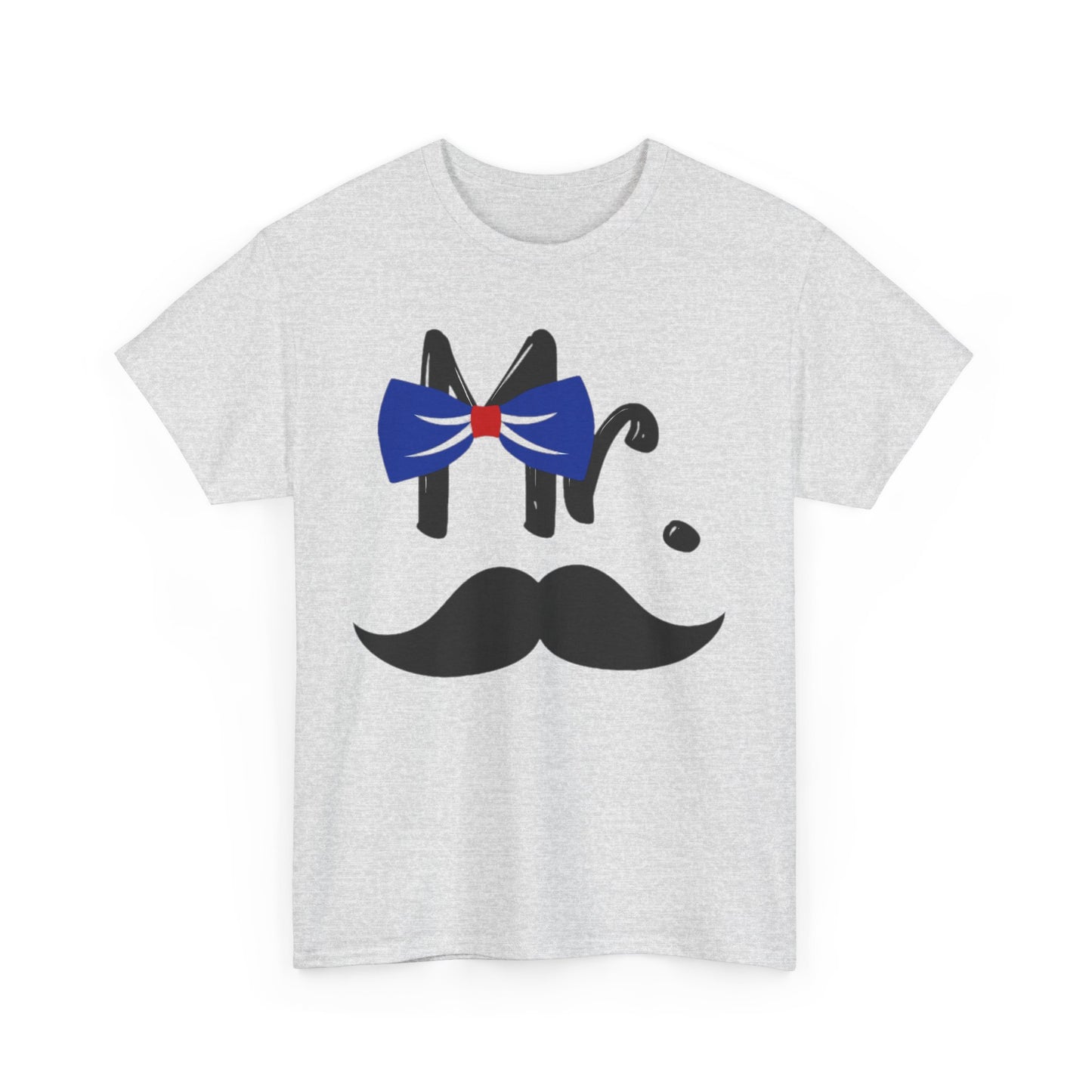 MR MUSTACHE w/ BOWTIE/MRS w/ LIPS Couples Tshirt 1 - Couples Fashion Wear