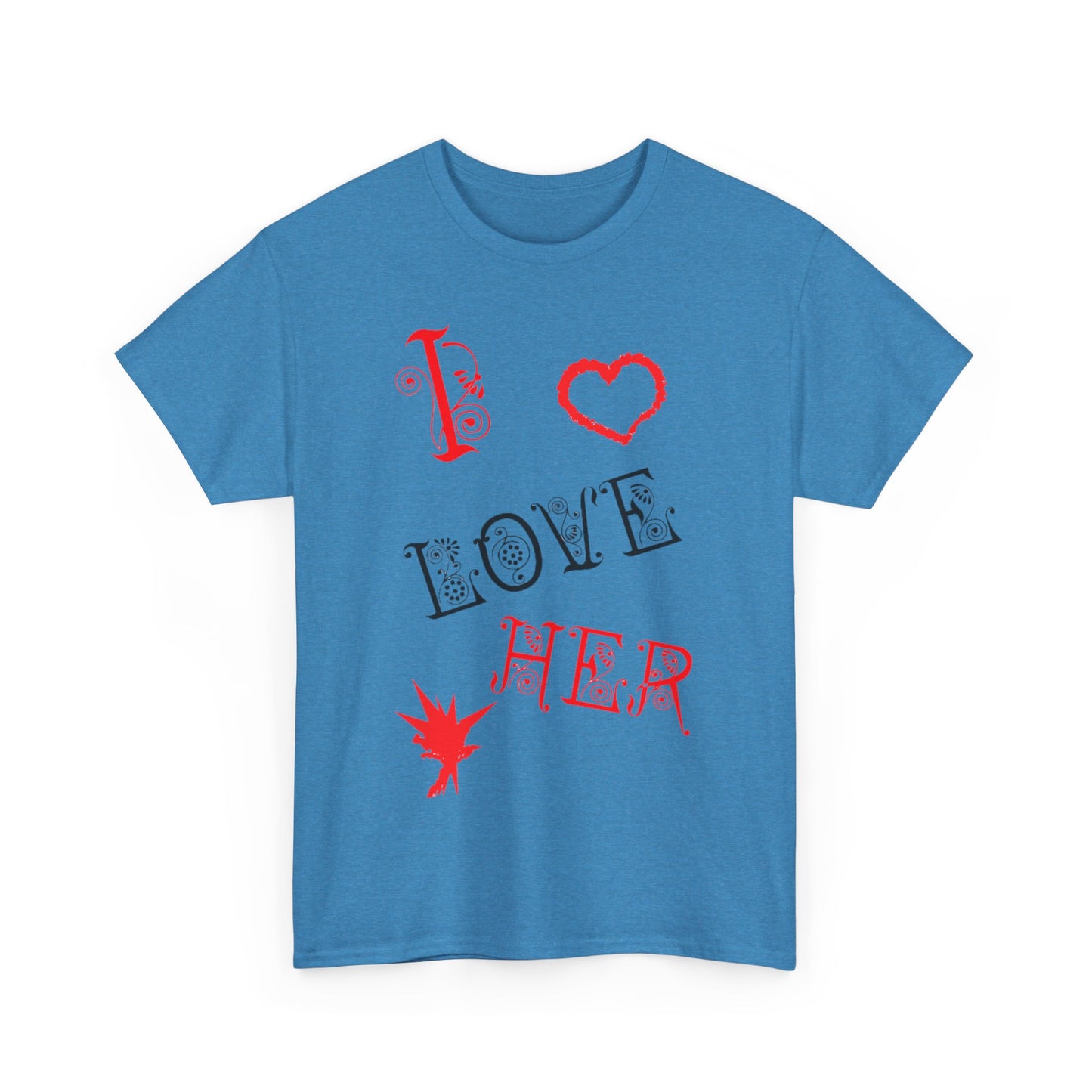 I LOVE HIM/ I LOVE HER Couples Tshirt 2 - Couples Fashion Wear