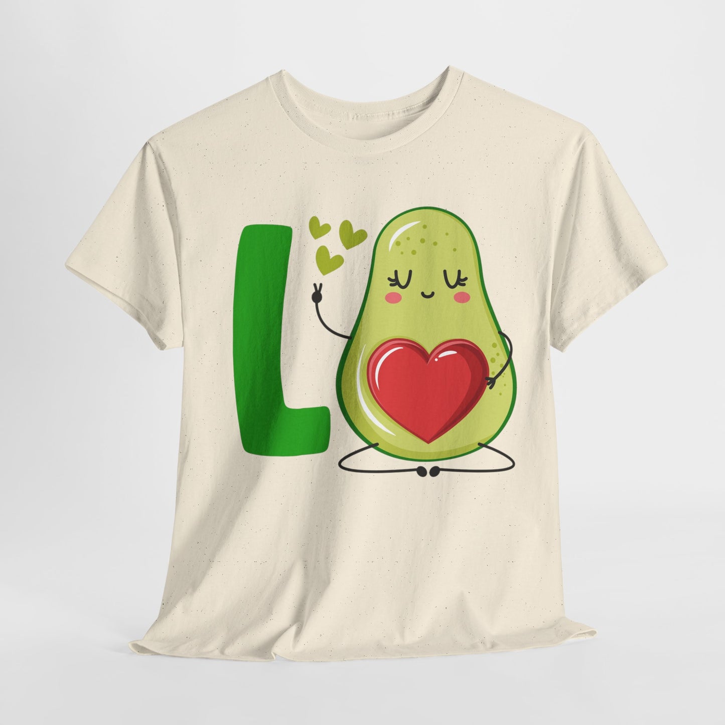 LO VE with AVOCADO HEART Couples Tshirt 1 - Couples Fashion Wear