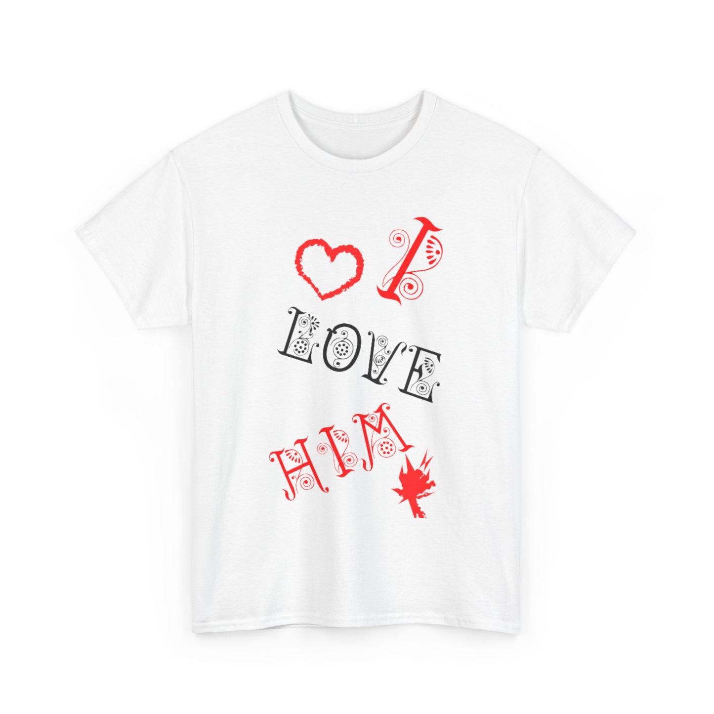 I LOVE HIM/ I LOVE HER Couples Tshirt 1 - Couples Fashion Wear