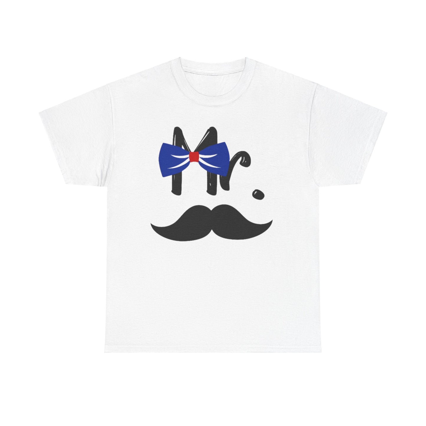 Mr MUSTACHE and Mrs LIPS Couples Tshirt 1