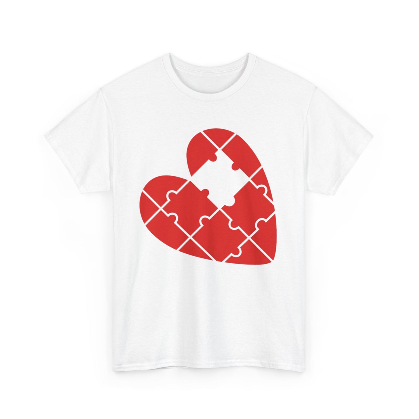 MISSING PUZZLE PIECE HEART/MISSING PUZZLE PIECE Couples Tshirt 1 - Couples Fashion Wear