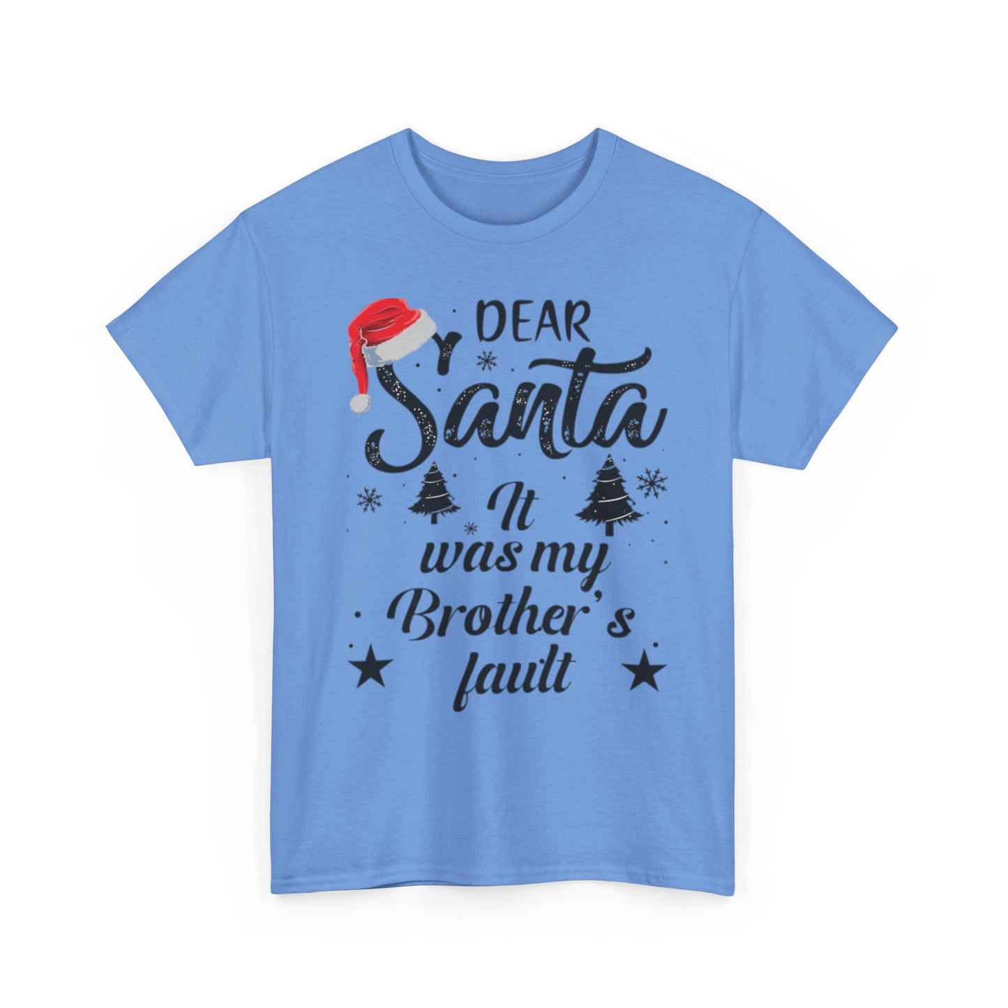 DEAR SANTA IT WAS MY BROTHER'S/SISTER'S FAULT Couples Tshirt 1 - Couples Fashion Wear