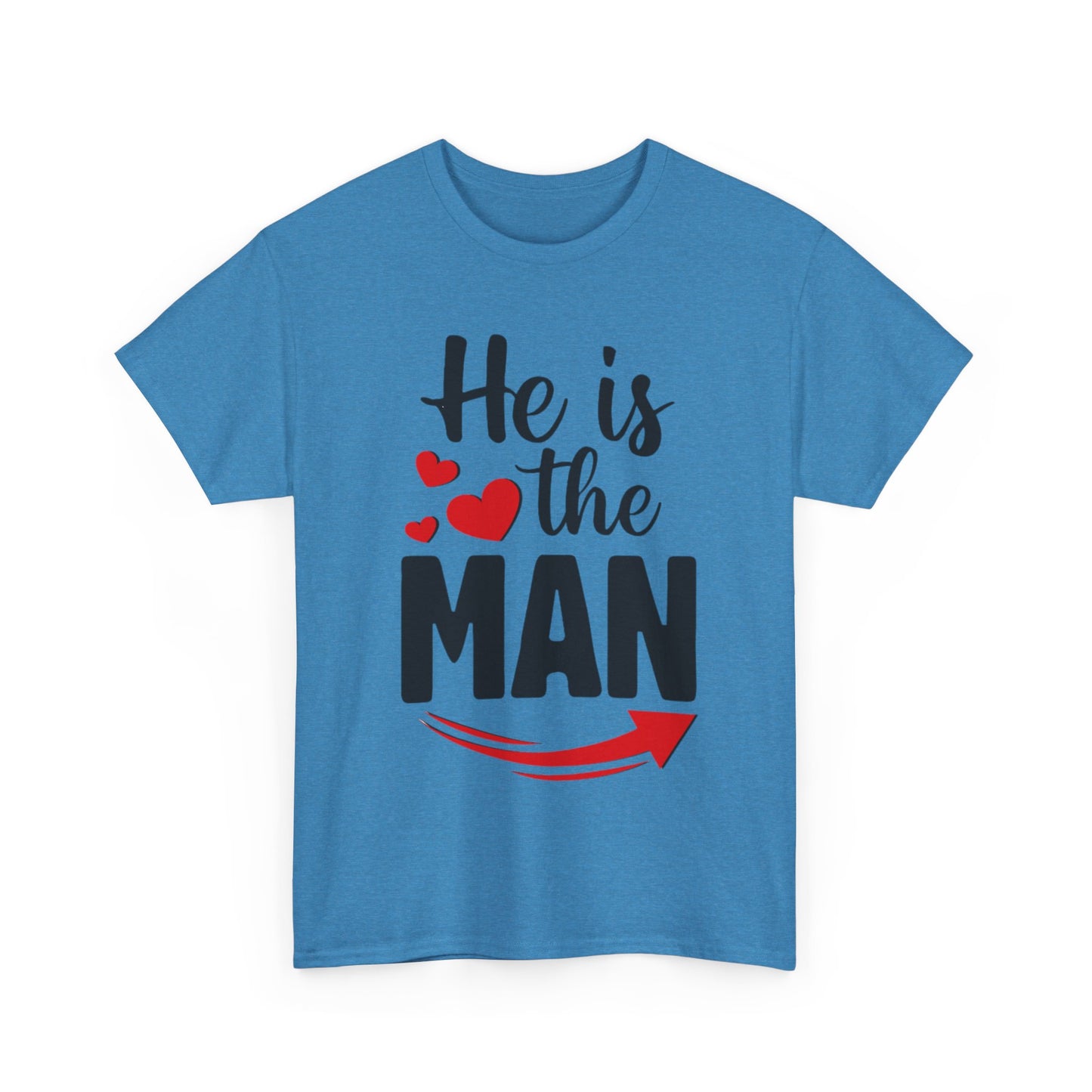 HE IS THE MAN/BUT SHE IS THE BOSS Couples Tshirt 1