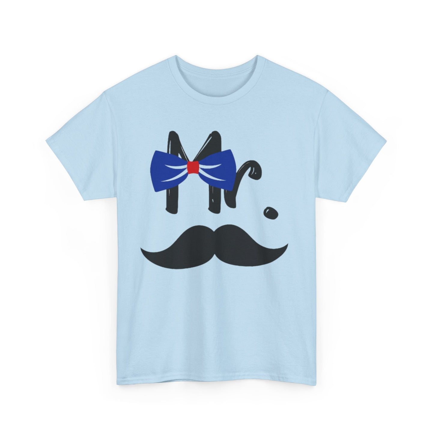 MR MUSTACHE w/ BOWTIE/MRS w/ LIPS Couples Tshirt 1 - Couples Fashion Wear