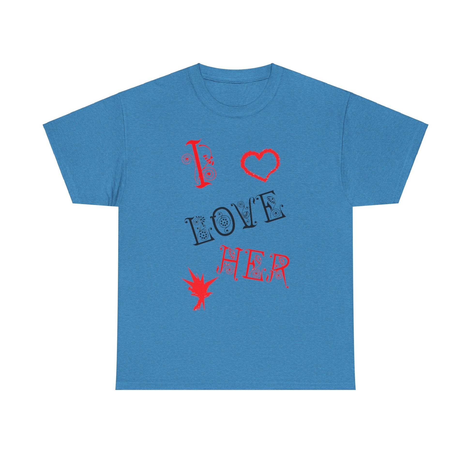 I LOVE HIM/ I LOVE HER Couples Tshirt 2 - Couples Fashion Wear