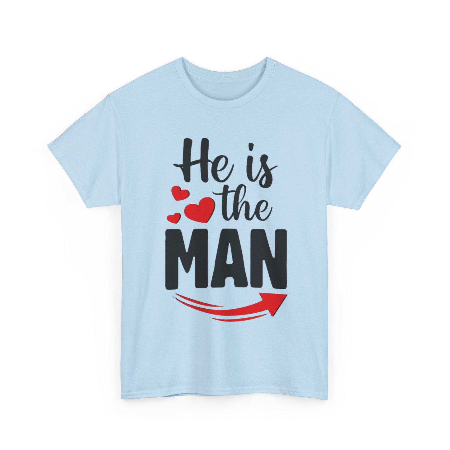 HE IS THE MAN/BUT SHE IS THE BOSS Couples Tshirt 1