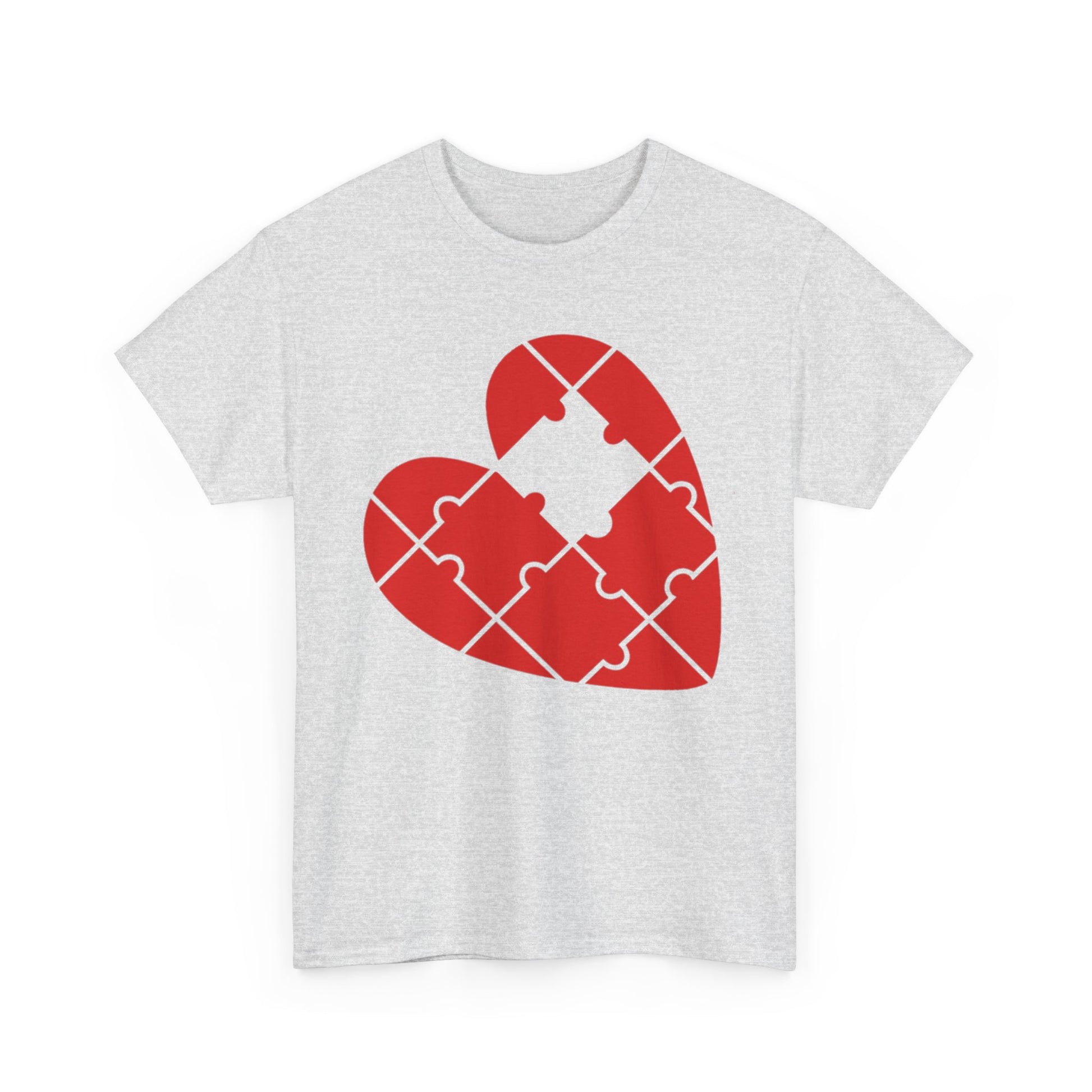 MISSING PUZZLE PIECE HEART/MISSING PUZZLE PIECE Couples Tshirt 1 - Couples Fashion Wear