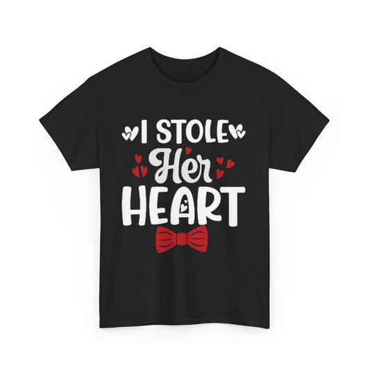 I STOLE HIS HEART/ I STOLE HER HEART Couples Tshirt 2 - Couples Fashion Wear