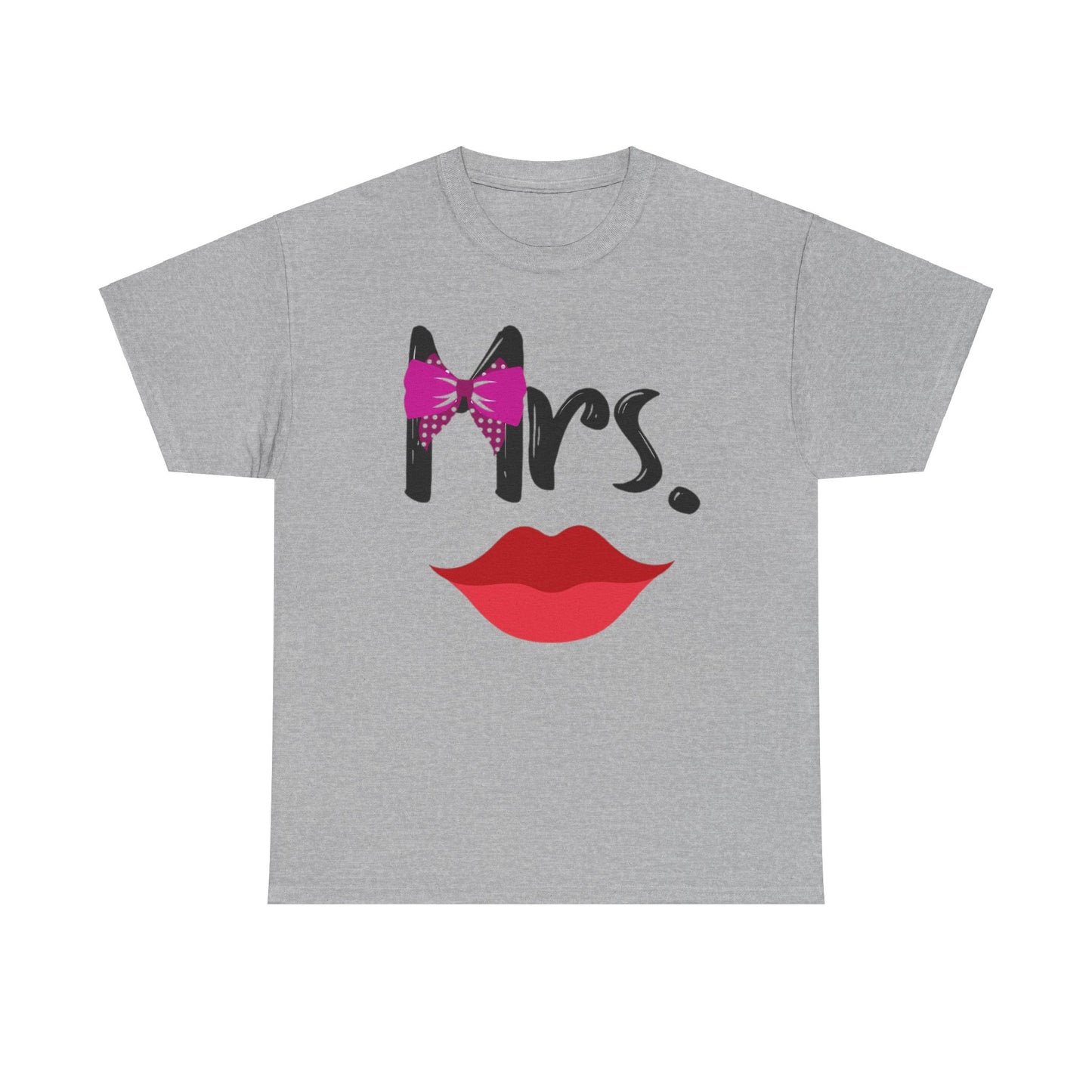 Mr MUSTACHE and Mrs LIPS Couples Tshirt 2