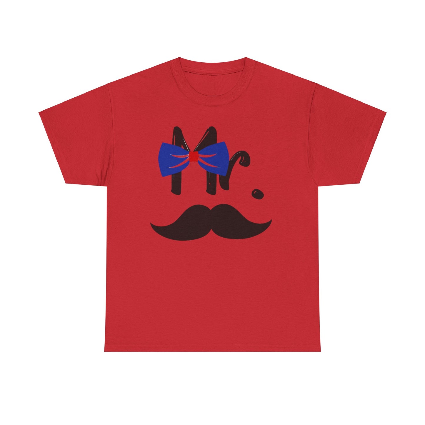 Mr MUSTACHE and Mrs LIPS Couples Tshirt 1