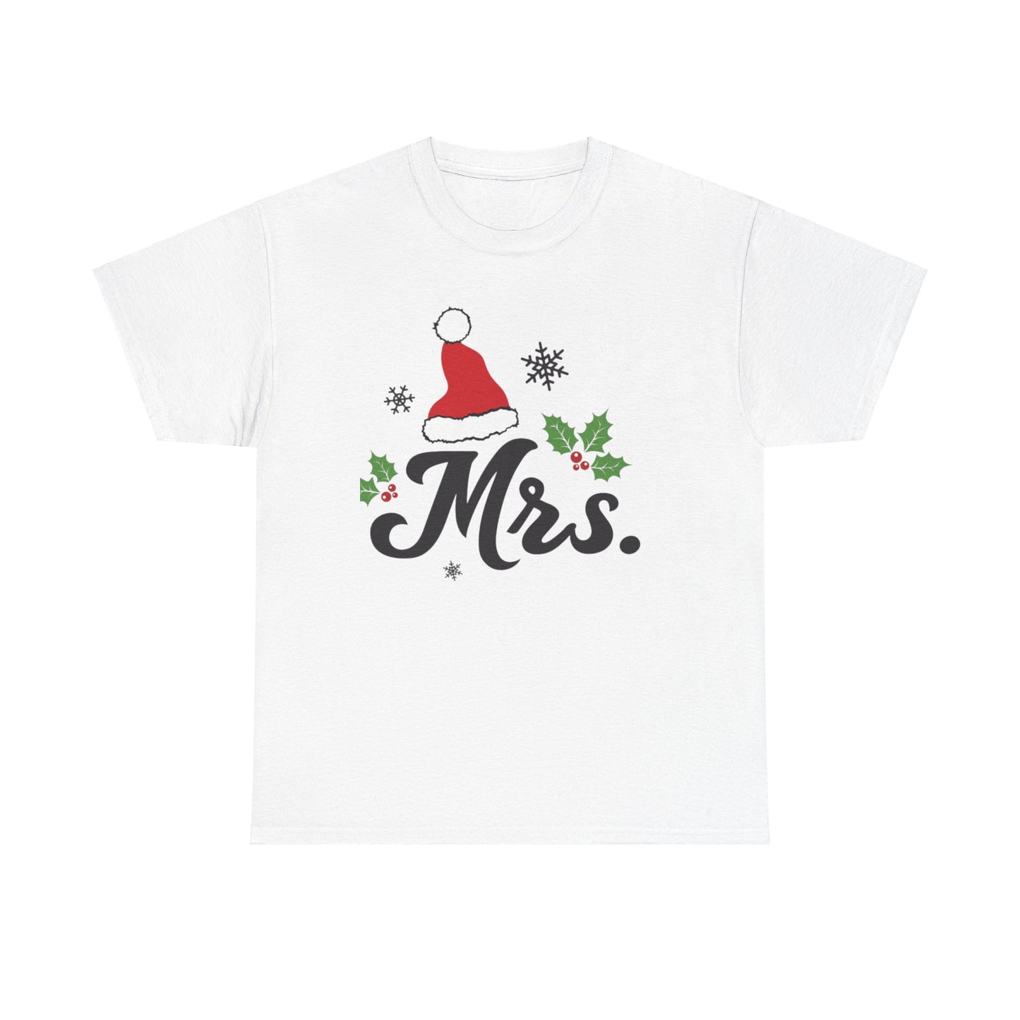 MR./MRS. CHRISTMAS HAT Couples Tshirt 2 - Couples Fashion Wear