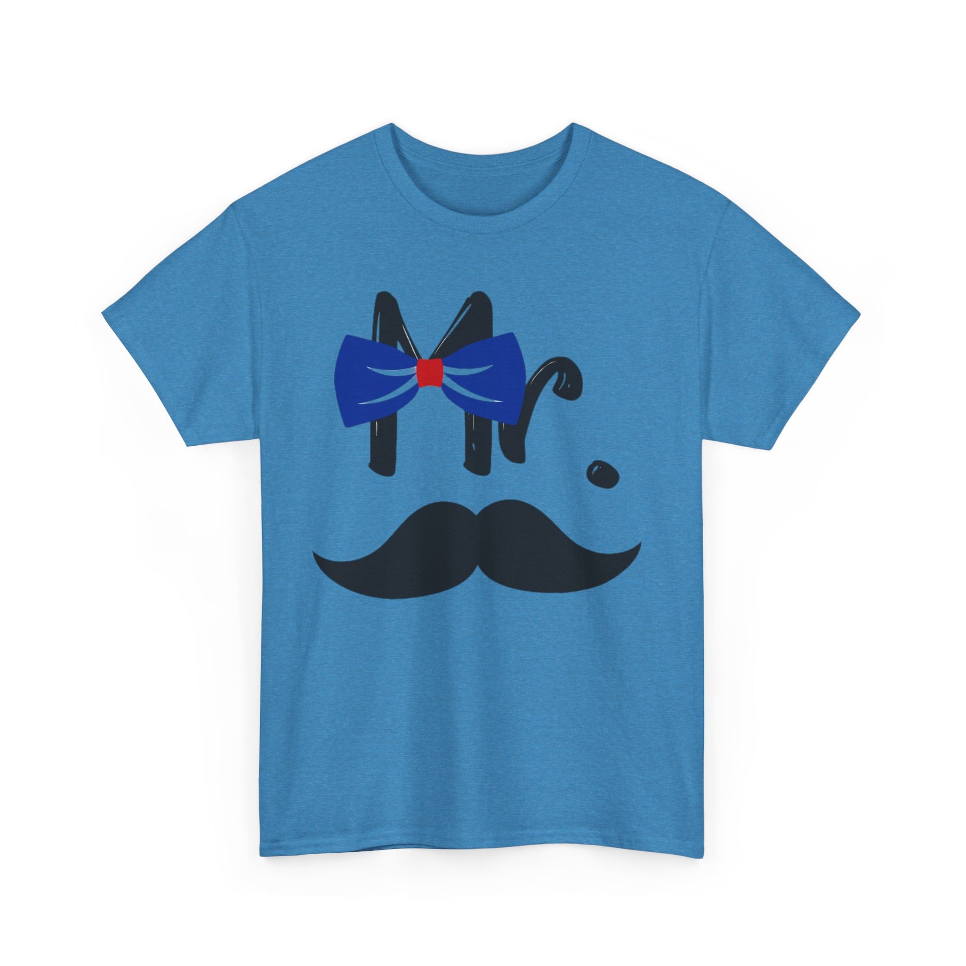 MR MUSTACHE w/ BOWTIE/MRS w/ LIPS Couples Tshirt 1 - Couples Fashion Wear