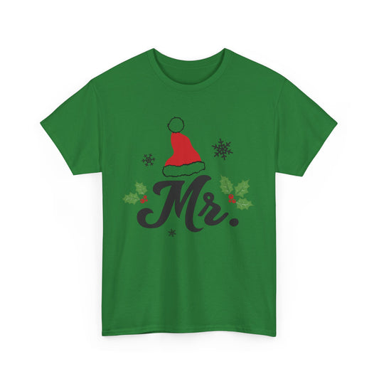 MR./MRS. CHRISTMAS HAT Couples Tshirt 1 - Couples Fashion Wear