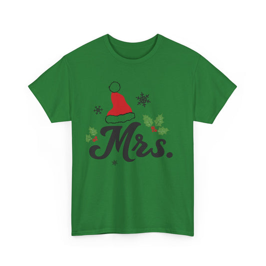 MR./MRS. CHRISTMAS HAT Couples Tshirt 2 - Couples Fashion Wear