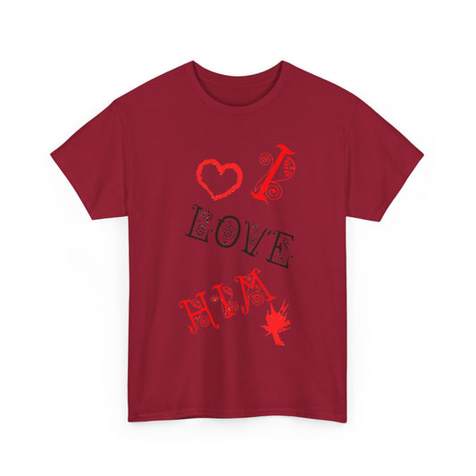 I LOVE HIM/ I LOVE HER Couples Tshirt 1 - Couples Fashion Wear