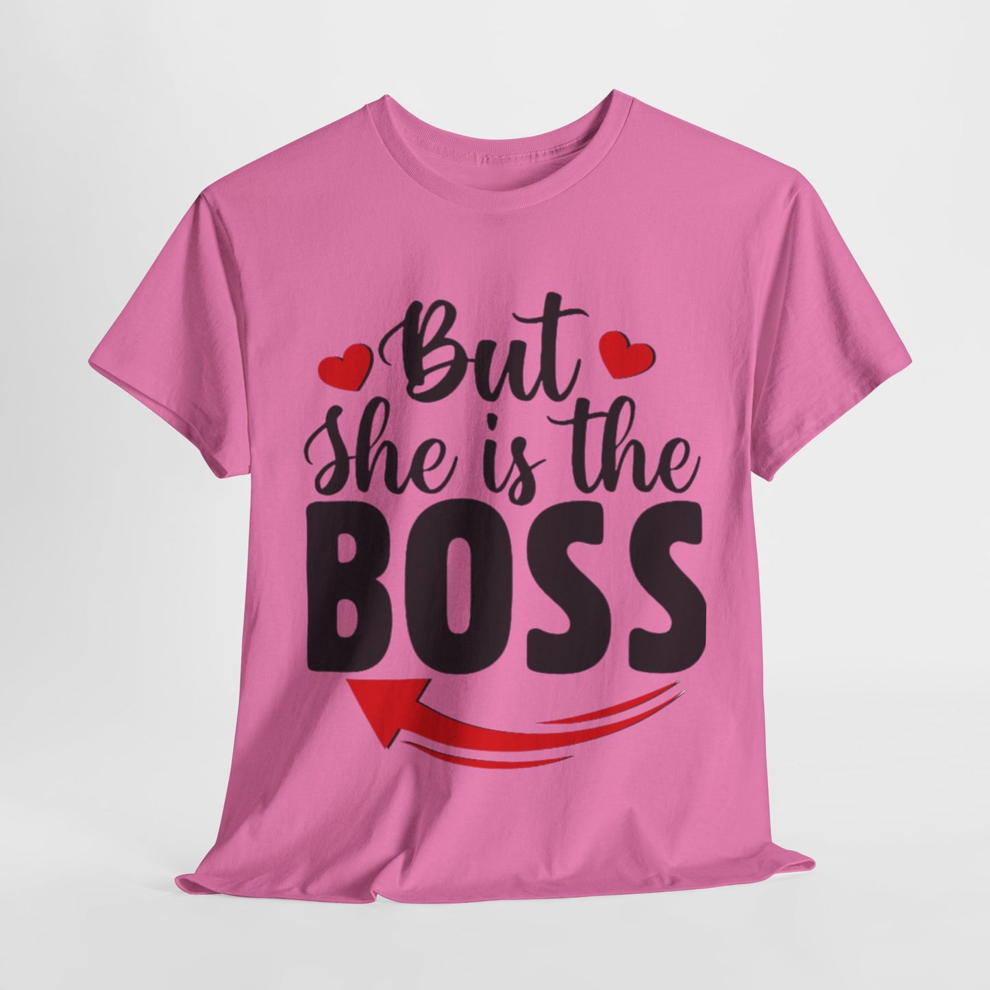 HE IS THE MAN/BUT SHE IS THE BOSS Couples Tshirt 2