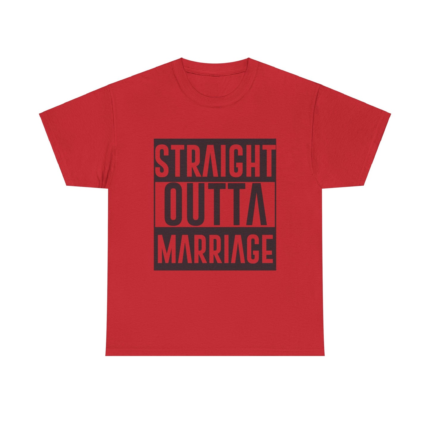 STRAIGHT OUTTA MARRIAGE Couples Tshirt 1