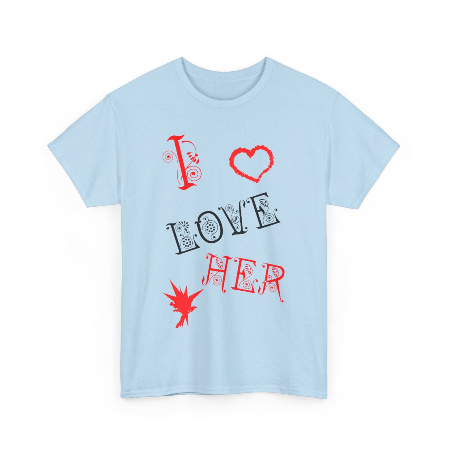 I LOVE HIM/ I LOVE HER Couples Tshirt 2 - Couples Fashion Wear