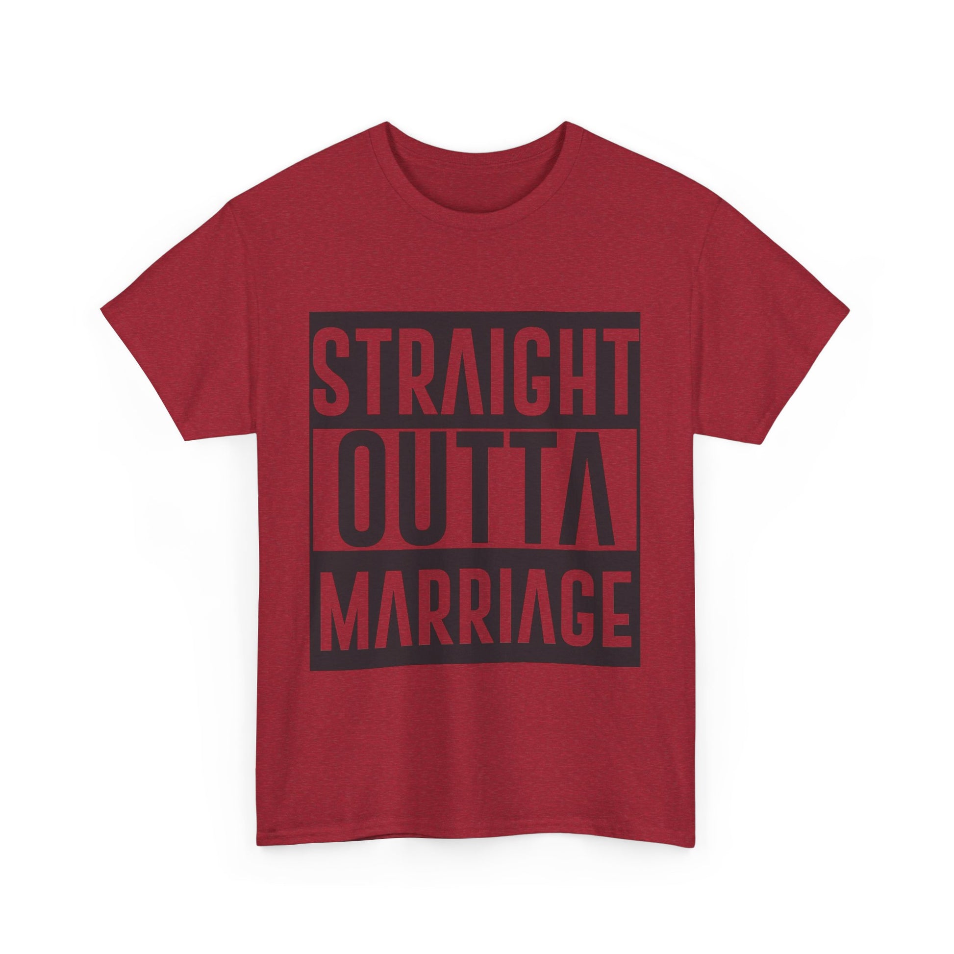 STRAIGHT OUTTA MARRIAGE Couples Tshirt 2 - Couples Fashion Wear