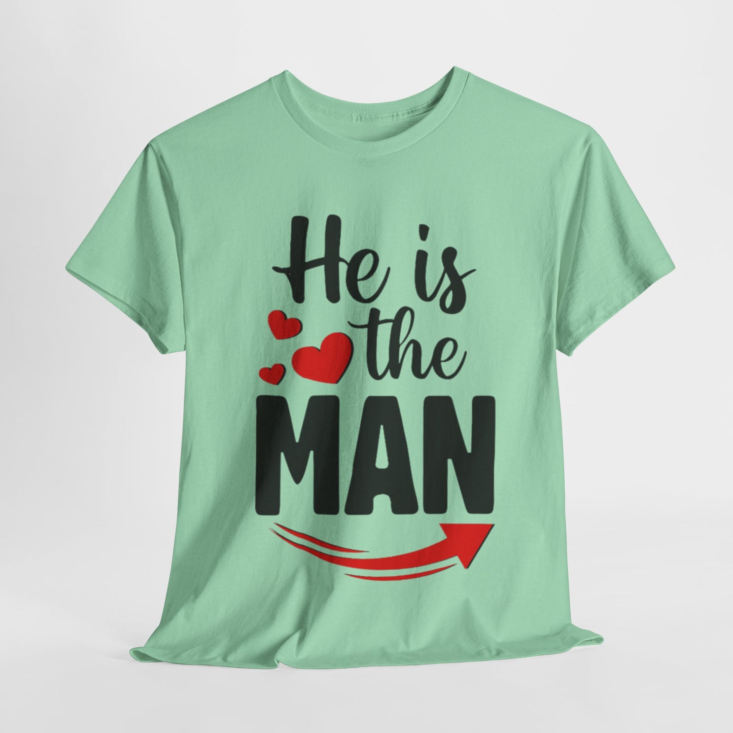 HE IS THE MAN/BUT SHE IS THE BOSS Couples Tshirt 1