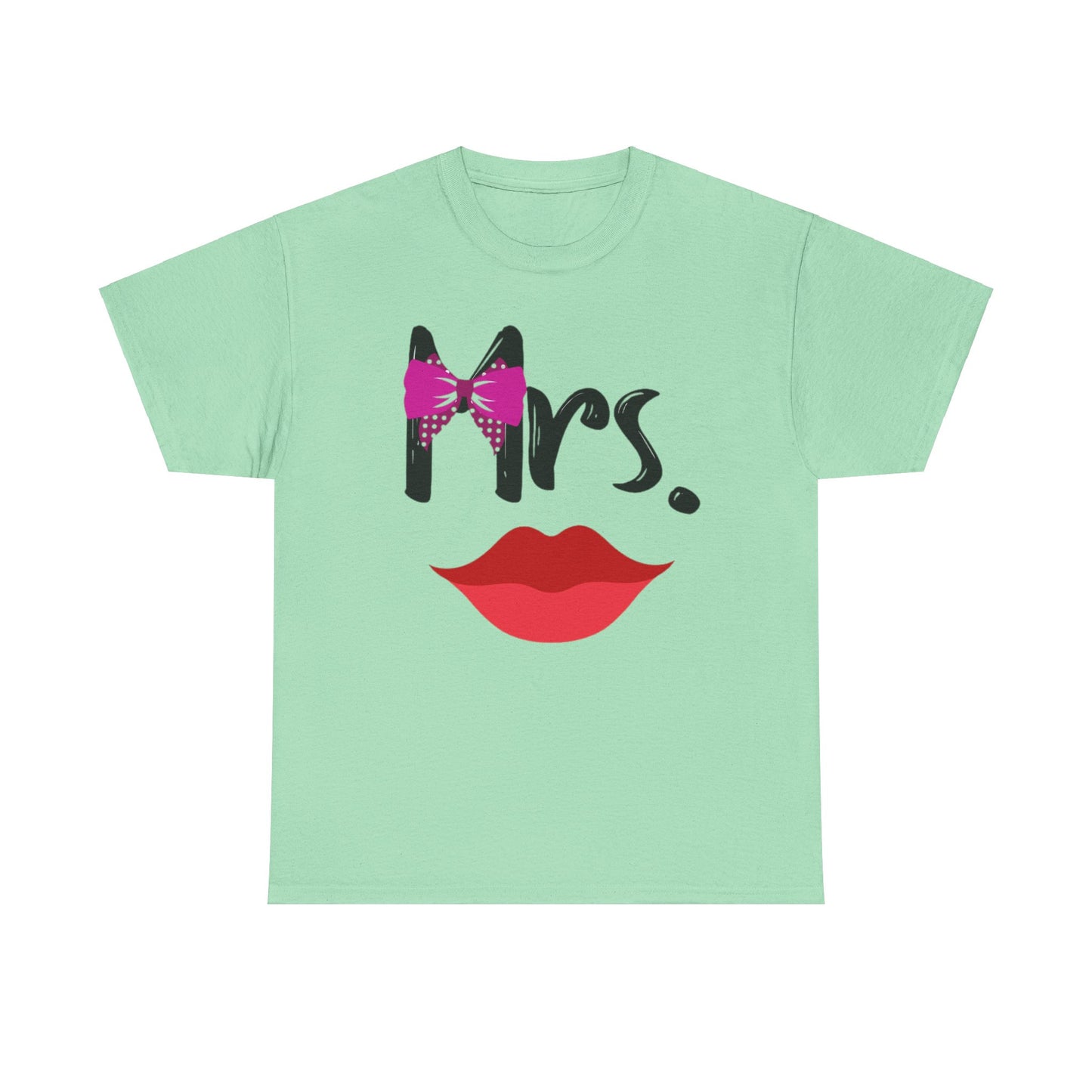 Mr MUSTACHE and Mrs LIPS Couples Tshirt 2