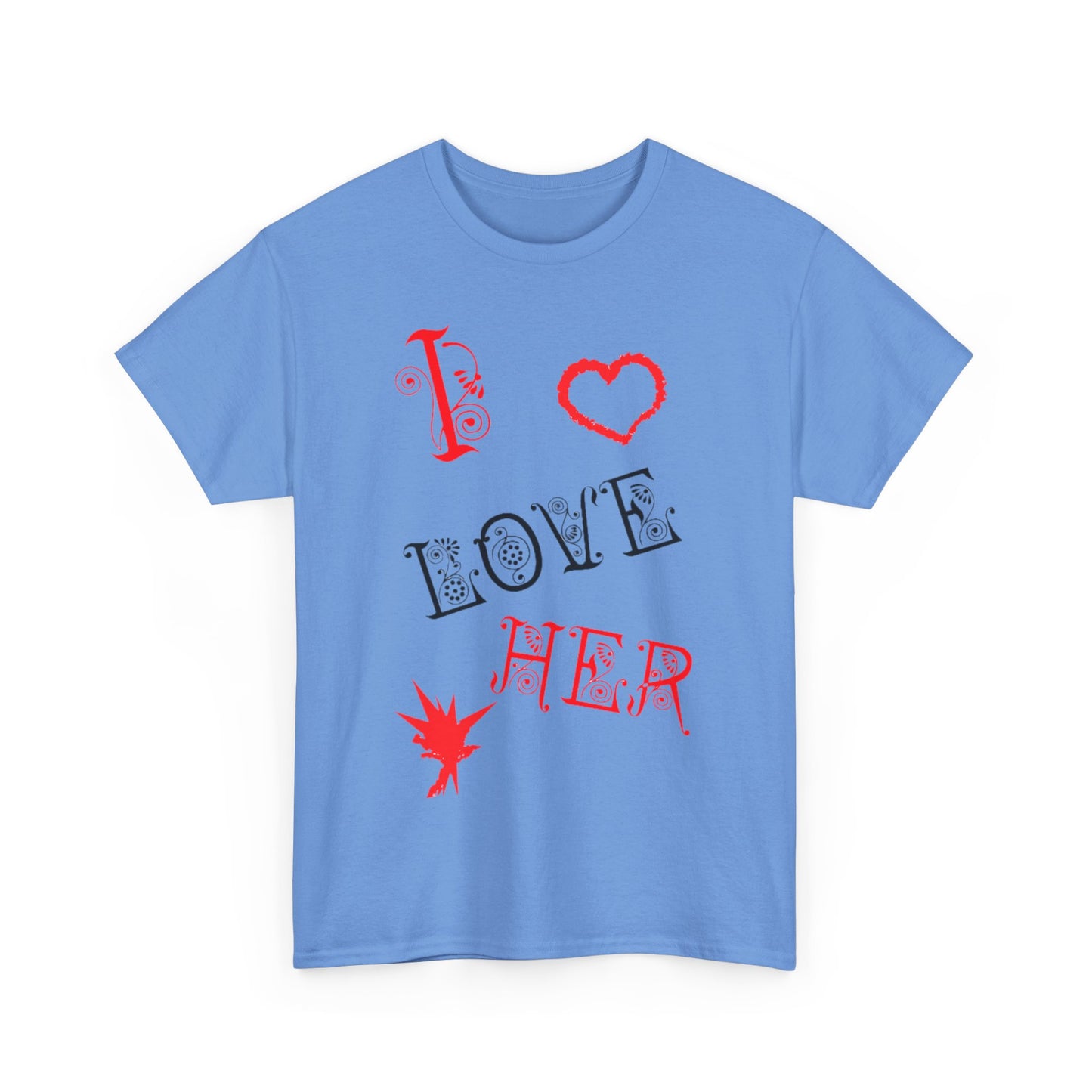 I LOVE HIM/ I LOVE HER Couples Tshirt 2 - Couples Fashion Wear