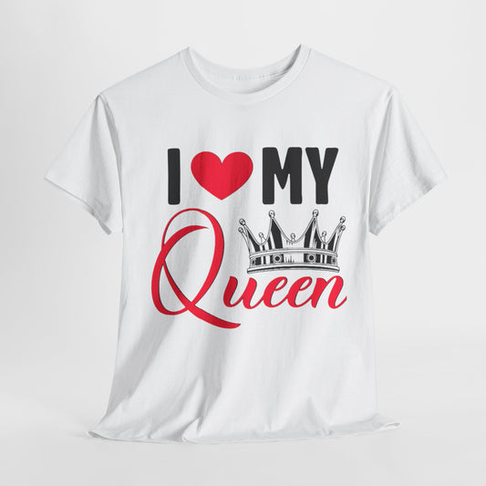 I LOVE MY KING/ I LOVE MY QUEEN w/ Crown Couples Tshirt 2 - Couples Fashion Wear