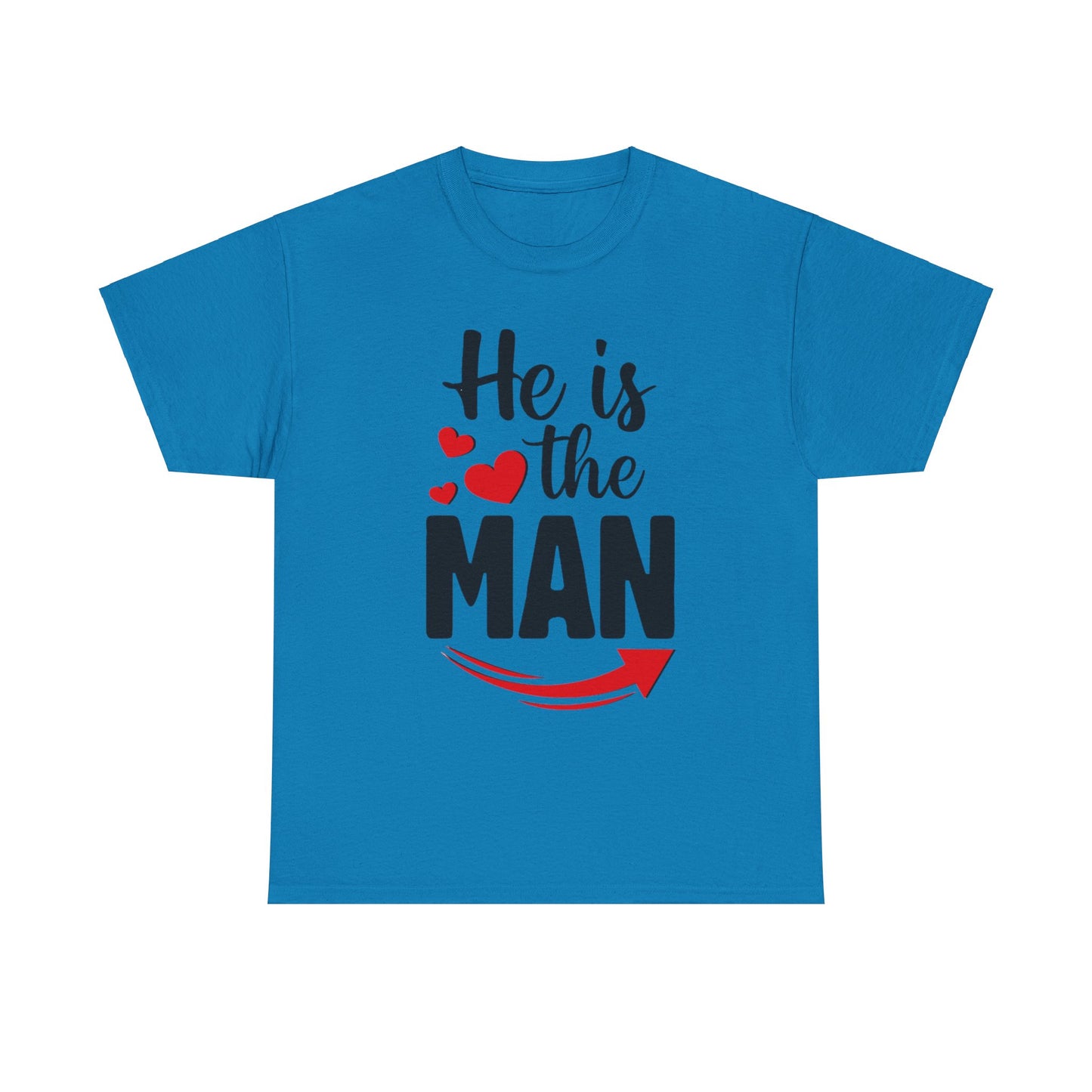 HE IS THE MAN/BUT SHE IS THE BOSS Couples Tshirt 1