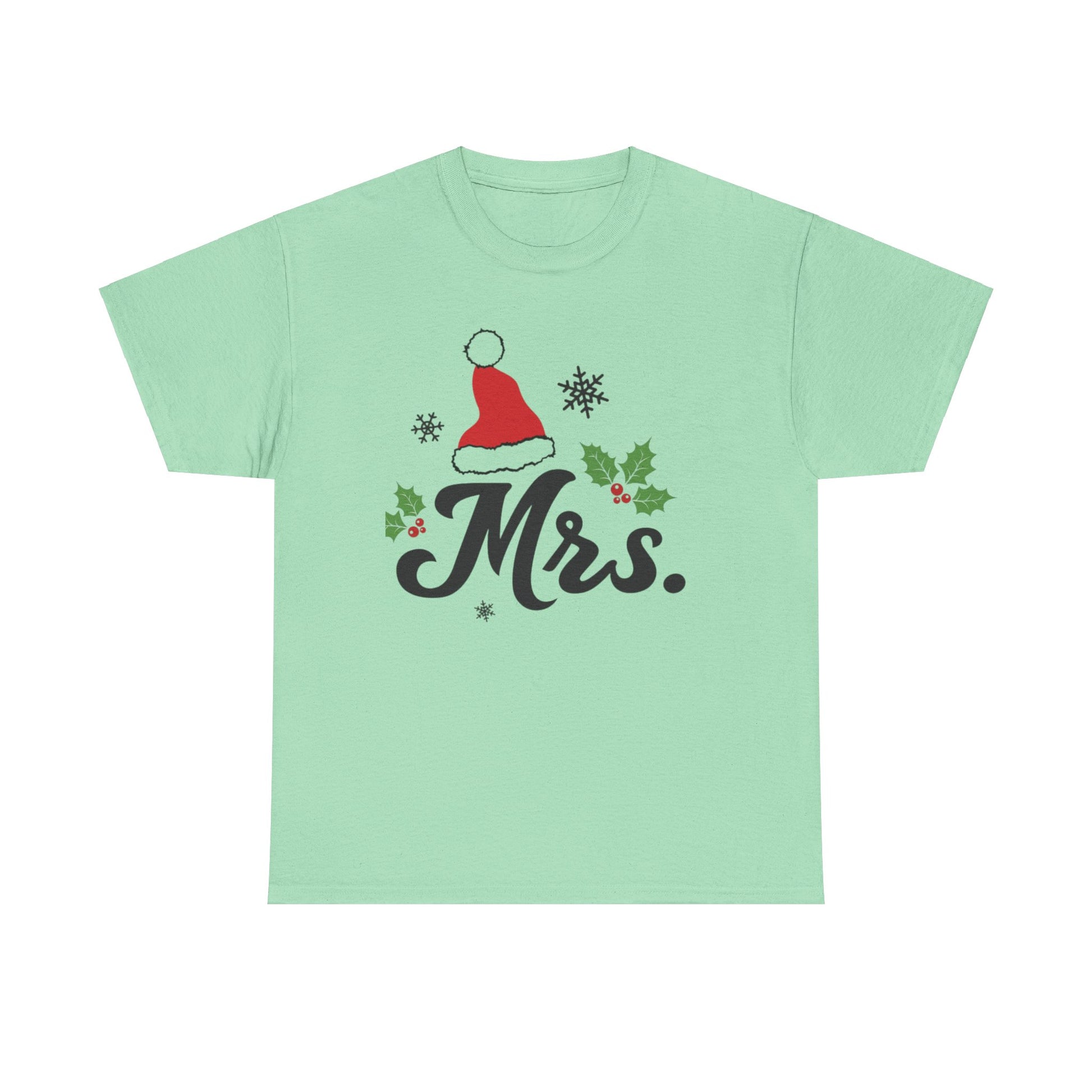 MR./MRS. CHRISTMAS HAT Couples Tshirt 2 - Couples Fashion Wear