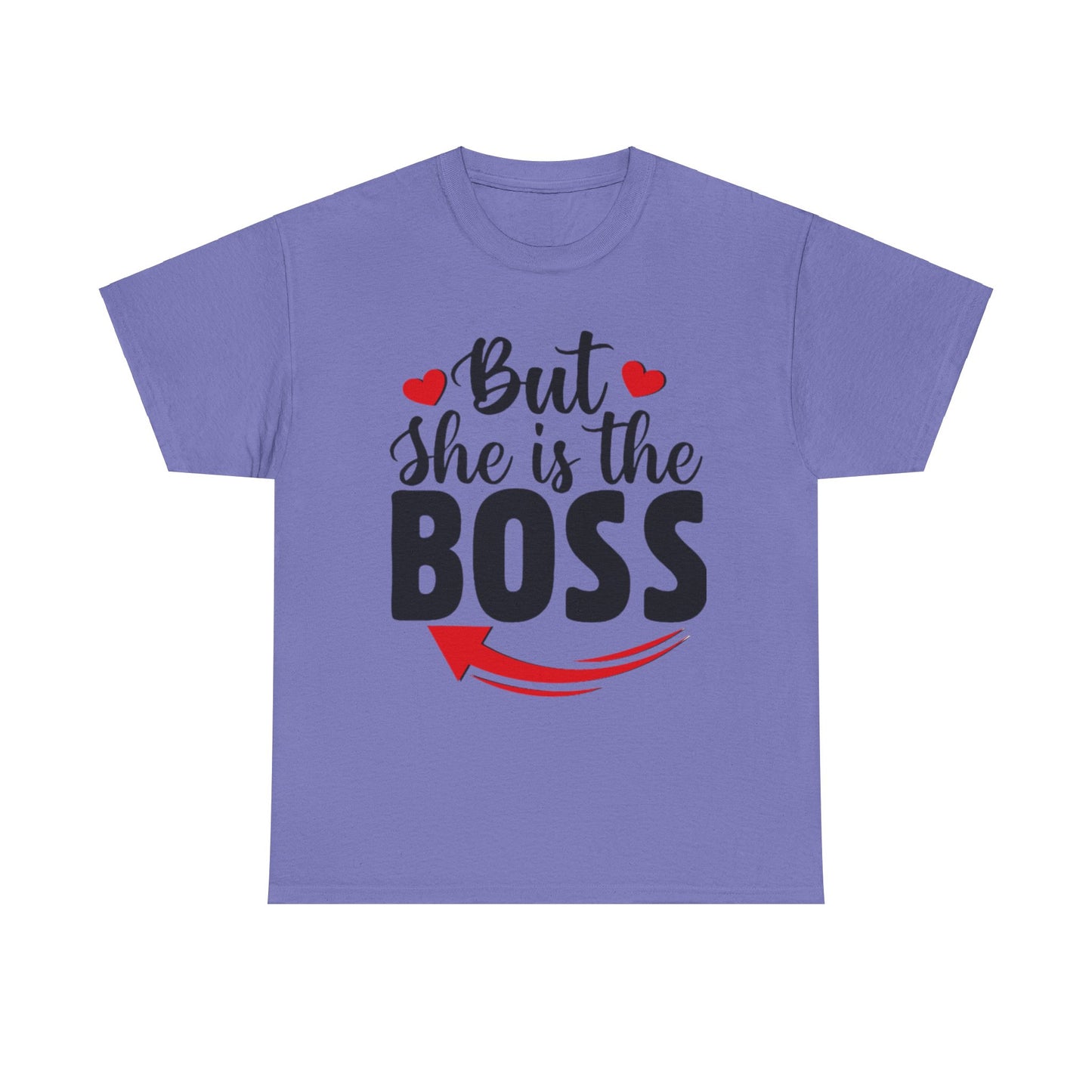 HE IS THE MAN/BUT SHE IS THE BOSS Couples Tshirt 2