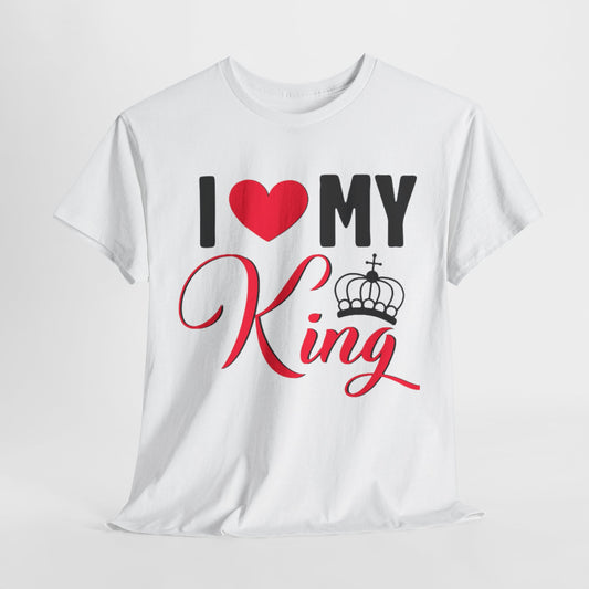 I LOVE MY KING/ I LOVE MY QUEEN w/ Crown Couples Tshirt 1 - Couples Fashion Wear